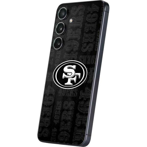 NFL San Franciso 49ers Black & White Galaxy S25 Skin